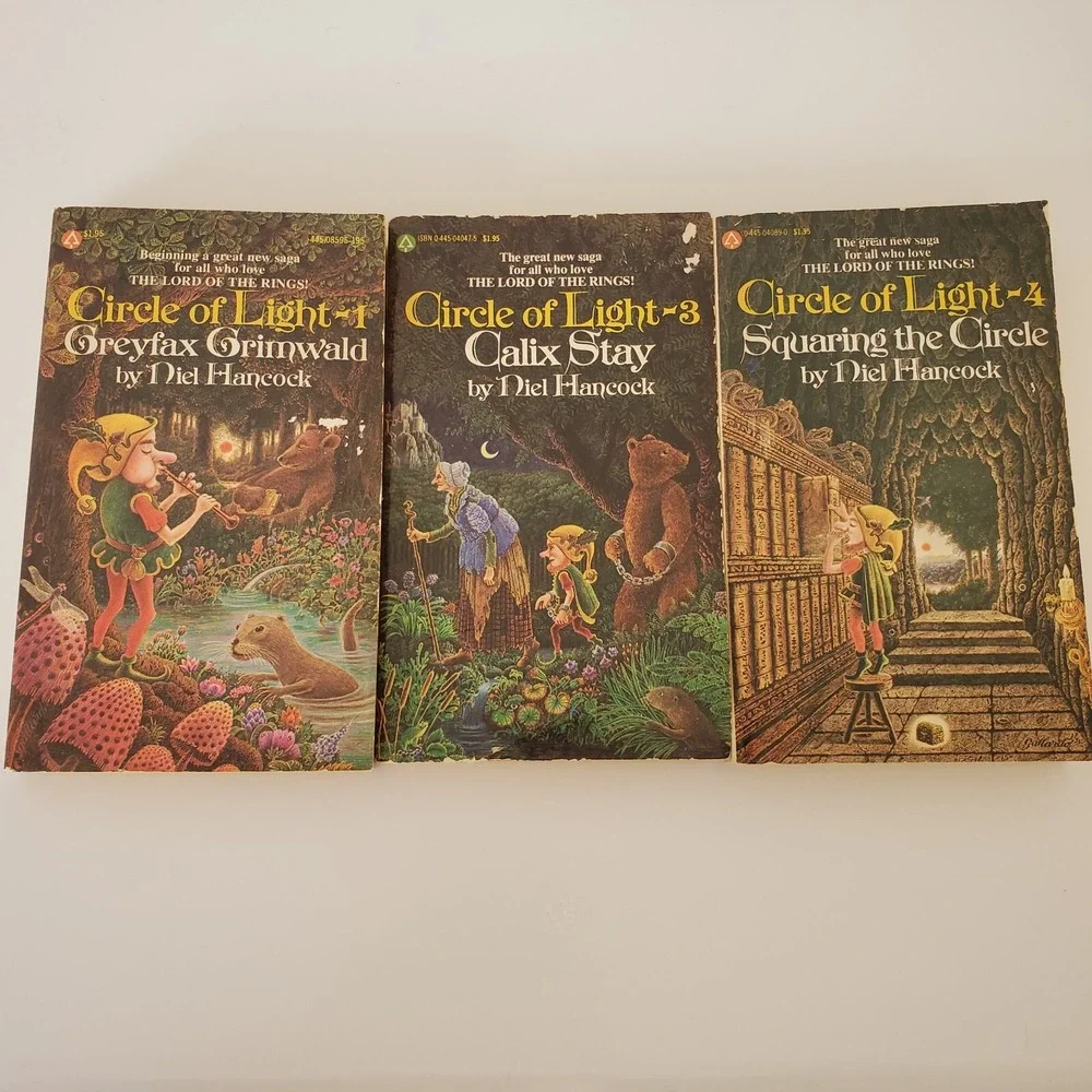 Circle of Light Niel Hancock 3 Book Lot Fantasy Greyfax Grimwald Calix Stay 1977